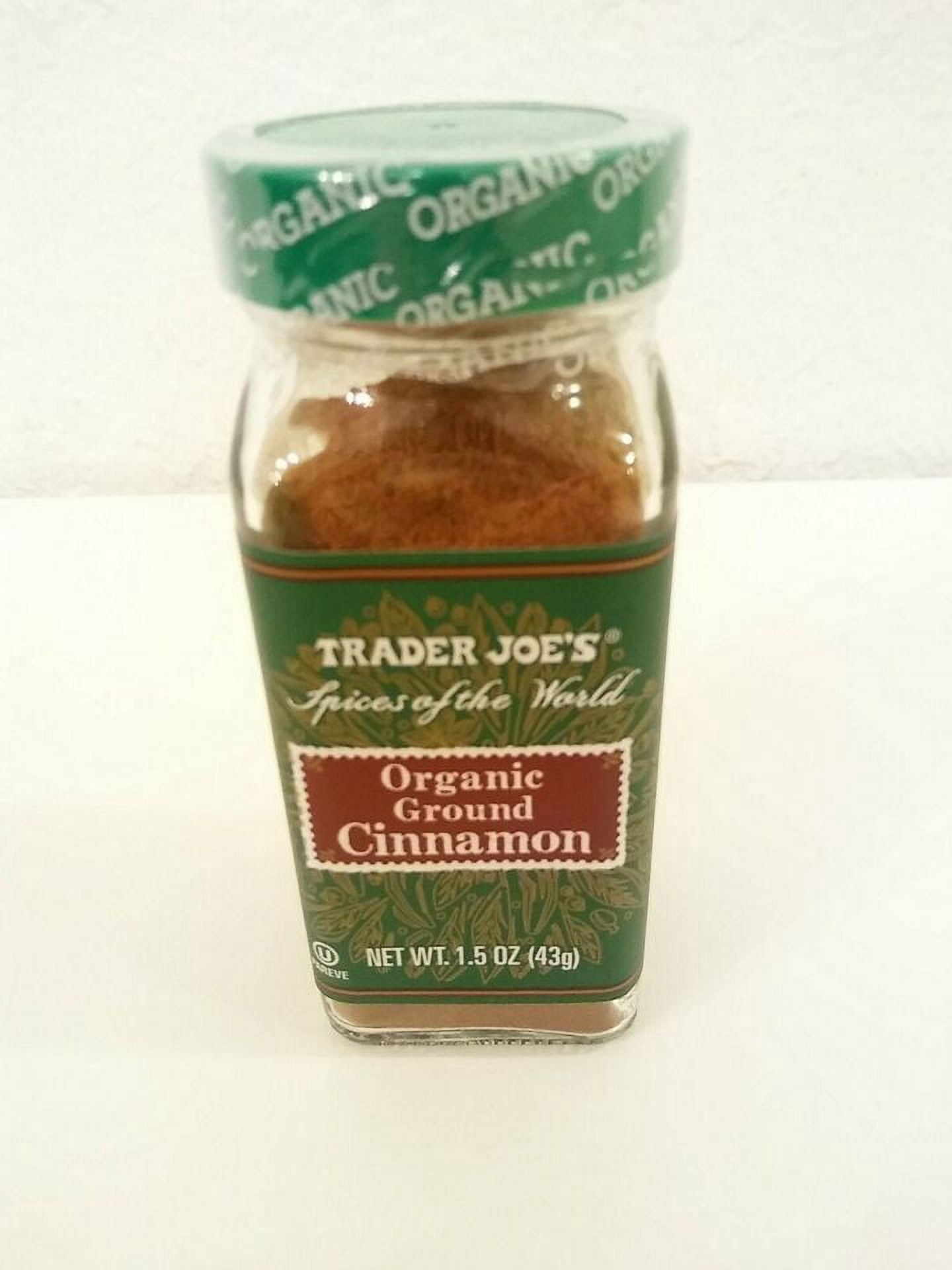 3 Packs Trader Joe's Organic Ground Cinnamon Spices of the World 1.5 oz Each