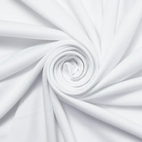 Stretch Twill French Terry - White Polyester Spandex 62" Fabric by The Yard (1 Yard)