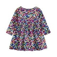 thumbnail image 2 of Bébé Filles Casual Robes Nouveau-Né Robe Florale Confortable Classique Manches Longues pour 5-6 Ans, 2 of 6