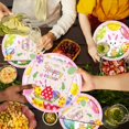 thumbnail image 3 of YQWIN 68Pcs Easter Party Supplies Easter Party Decorations Easter Tableware Easter Plates Napkins Easter Dinnerware Bunny Eggs Tableware Bunny Egg Paper Plates Disposable Tableware for Spring Easter, 3 of 5