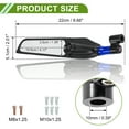 thumbnail image 4 of Espejos retrovisores universales ajustables para motocicleta Unique Bargains, espejo lateral retrovisor de aluminio aleado, 1 juego negro azul M8/M10 forma poligonal, 4 of 7