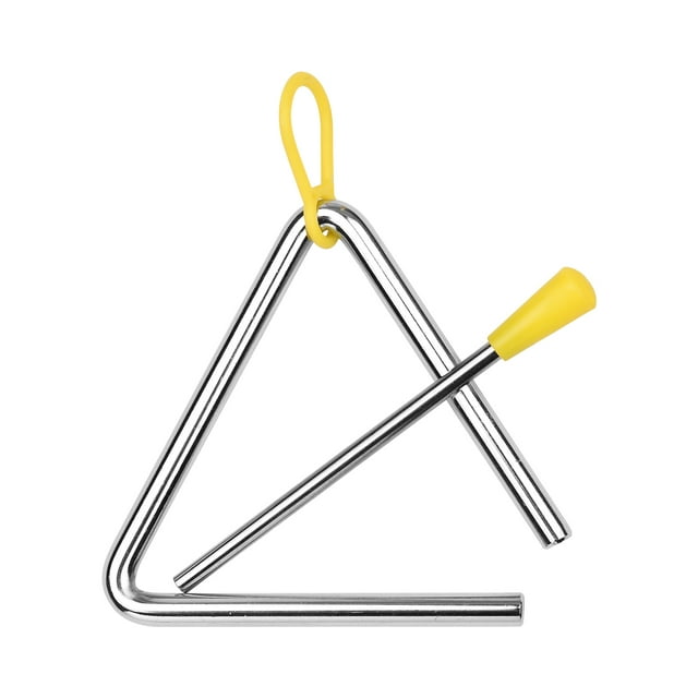 Amdohai Cloche Triangle Pouces Triangolo avec Maillet en Métal Idiophone Acier