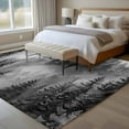 thumbnail image 4 of Area Rug for Living Room, Black Grey Mountain Non-Slip Indoor Large Carpet for Bedroom/Dining Room, Misty Forest Nature Woodland Pine Tree Landscape Washable Low-Profile Floor Runner Rugs - 5 x 7 Ft, 4 of 8