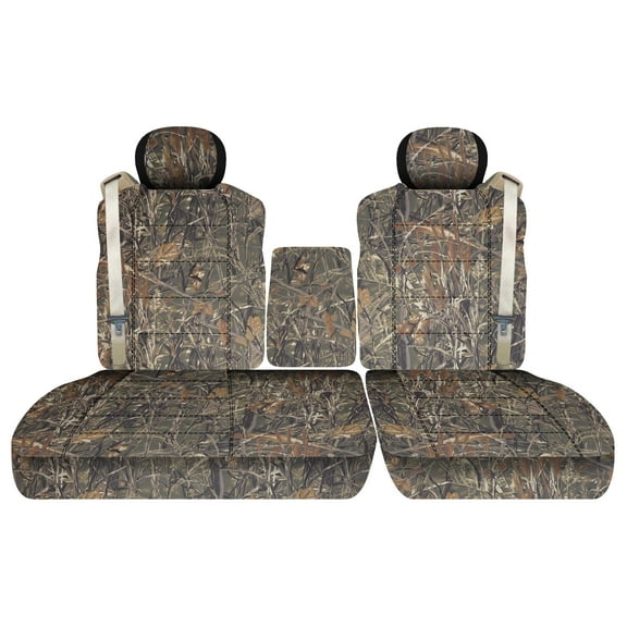Fits 2001-03 Ford F-150 Camo cotton Seat Covers 40/60 Split Bench, Opening Console, Headrests, ISB