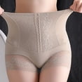 thumbnail image 6 of opolski Women Underpants High Waist Lace Embroidery Flower Tummy-control Butt-lifted Thin Soft Anti-septic Great Elasticity Breathable Postpatrum Panties Lady Underwear, 6 of 7
