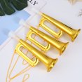 thumbnail image 3 of FELTECHELECTR TOYMYTOY - 12 trompetas de plástico para hacer ruido, juguetes para niños, animadoras, partidos de fútbol, accesorios para animar, regalo de fiesta de cumpleaños (dorado), 3 of 6