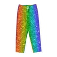 thumbnail image 4 of Daiia Glitter Rainbow Women's Sleep Pant with Pockets and Drawstring,Pajama Pants-Medium, 4 of 9