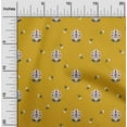 thumbnail image 2 of oneOone Silk Tabby Gamboge Yellow Fabric Jacobean Floral Dress Material Fabric Print Fabric By The Yard 42 Inch Wide, 2 of 4