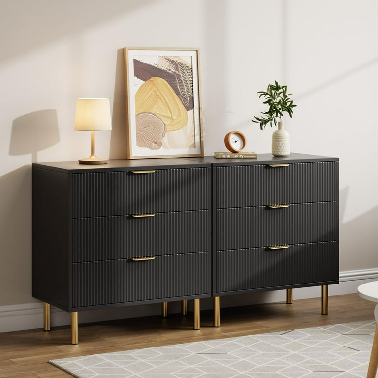 gold accent dresser Modern Luxury Blue Cabinet Gold Painted Rims 4-Drawer Accent Chest-Wehomz   WEHOMZ