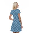 thumbnail image 2 of Women’s A Line Flower Summer Dress, Retro Triangle Arrangement, Cross Wrap V Neck, 6 Sizes, by Ambesonne, 2 of 2