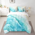 thumbnail image 2 of Manfei Boys Girls Gradient Ocean Beach Bedding Comforter Set 7-Piece,Ombre Sea Waves King Bedding Sets,Summer Holiday Ultra Soft Bed Sheets,Luxury Bedroom Decor, 2 of 6
