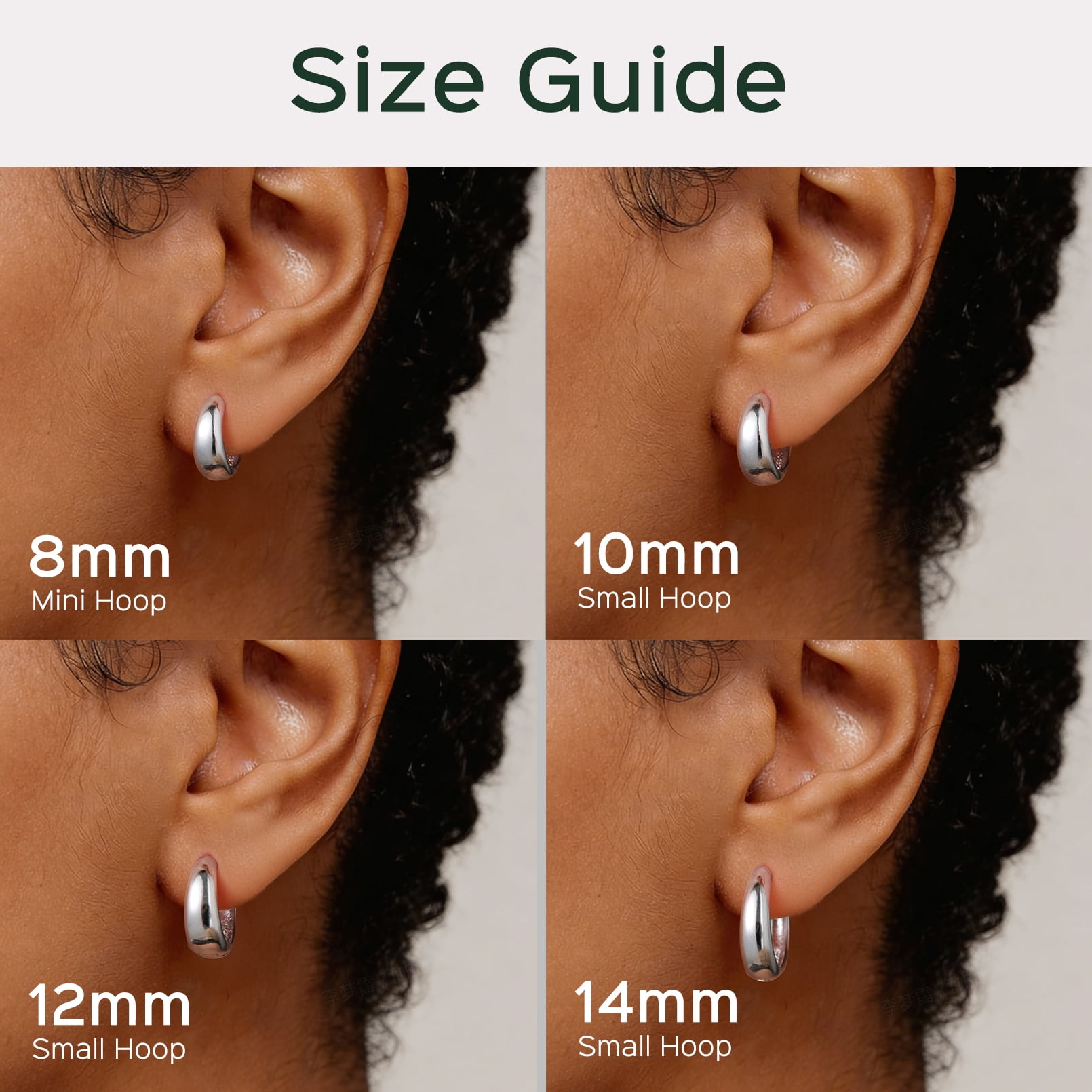 ChicSilver Solid 925 Sterling Silver Chunky Hoop Earrings for Women Hypoallergenic Thick Huggie Earring Wide Hoops Everyday Hoop Earrings