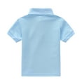 thumbnail image 5 of UAYOTSE Toddler Boys Comfort Centric Short Sleeve Polo Shirts Ideal for School Play and Leisure Time,11-12 Years Sky Blue, 5 of 9