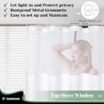 thumbnail image 4 of Dynamene Cortina De Ducha De Tela Con Forro A Presión Cortinas De Ducha De Hotel De Gofre Blanco Para Baño Juego De Forro De Cortina De Ducha De Tela Impermeable Lavable Con Ganchos De Plástico Ventan, 4 of 5