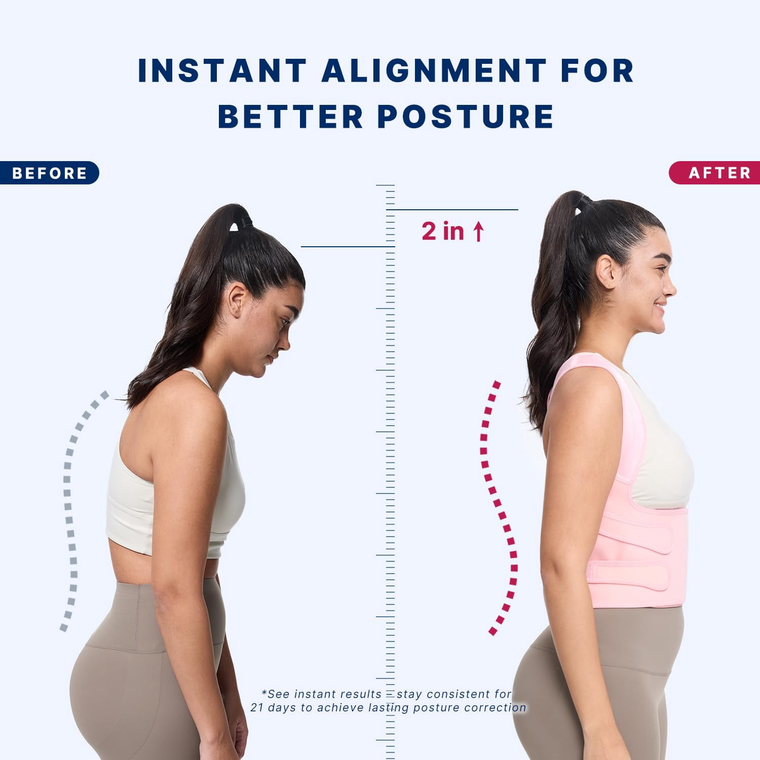 Fit Geno Back Brace and Adjustable Posture Corrector And Trainer for Women and