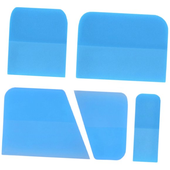 5 rasquetas PPF para tintado de ventanas, raspadores de revestimiento de TPU, accesorios prácticos Azul