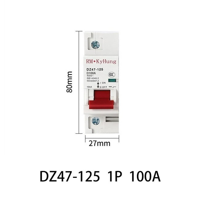 1P DC Mcb 600V 125A 100A 80A Circuit Breaker for PV System Battery Main Switch