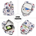 thumbnail image 5 of FORMRS Mini Backpack Purse for Women Quilted Travel Daypack Casual Shoulder Bag, Cartoon American Football Helmets, 5 of 7