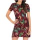 thumbnail image 1 of Vestido ajustado de manga corta con estampado de pétalos a la moda de verano para mujer Fridja  bnh488, 1 of 5
