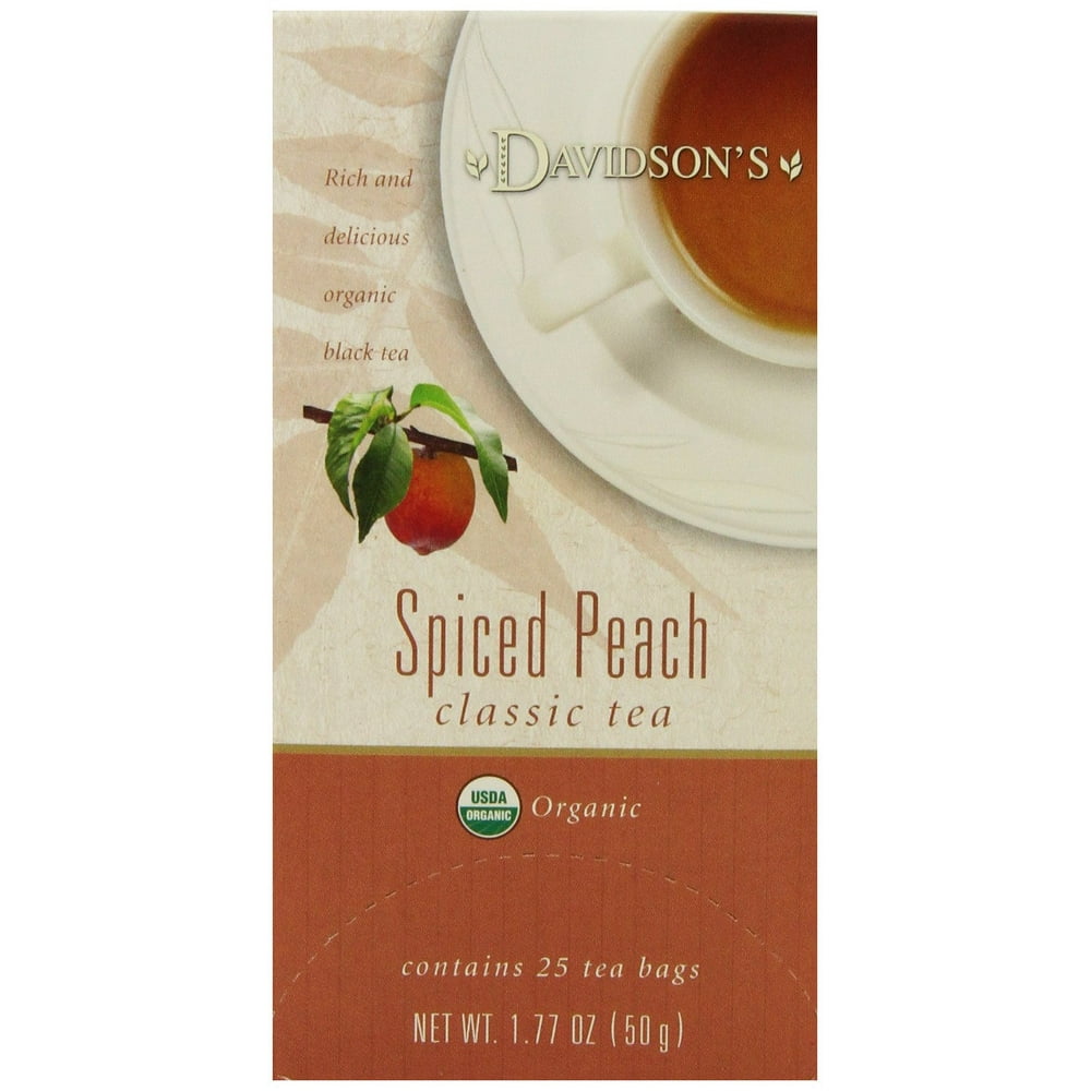 Davidsons Tea Spiced Peach, 25Count Tea Bags (Pack of 6)