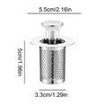 thumbnail image 4 of Fdelink Stainless Steel Floor Drain Filter 2024 New Bathtub Sink Strainer Up Sink Filter Rustproof Sink Strainer Bathroom Sink Strainer for Kitchen Bathtub, Drain Rack, Kitchen Drain Rack, 4 of 9