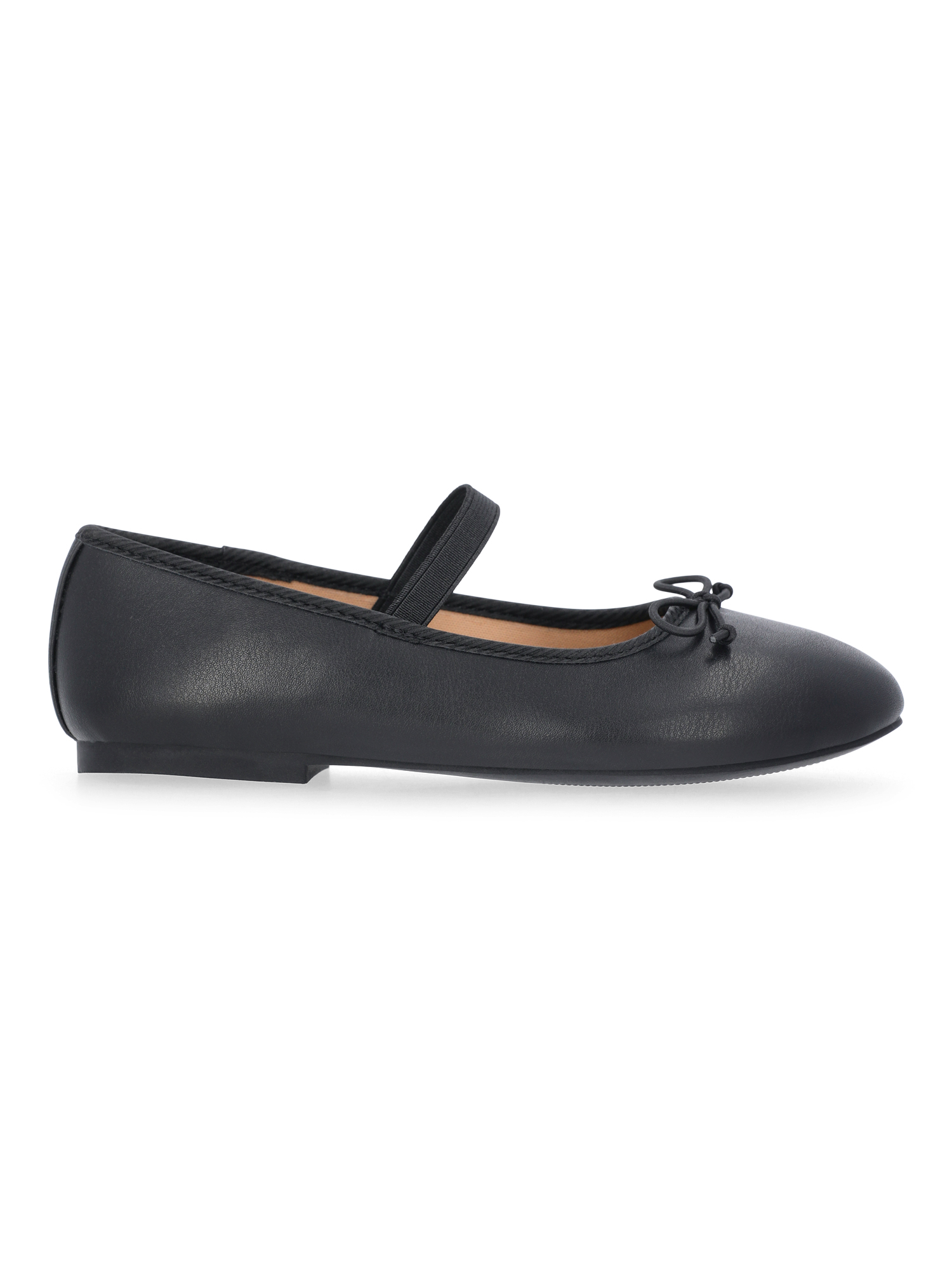 Wonder Nation Girls Bow Ballet Dress Shoes, Black photo 2