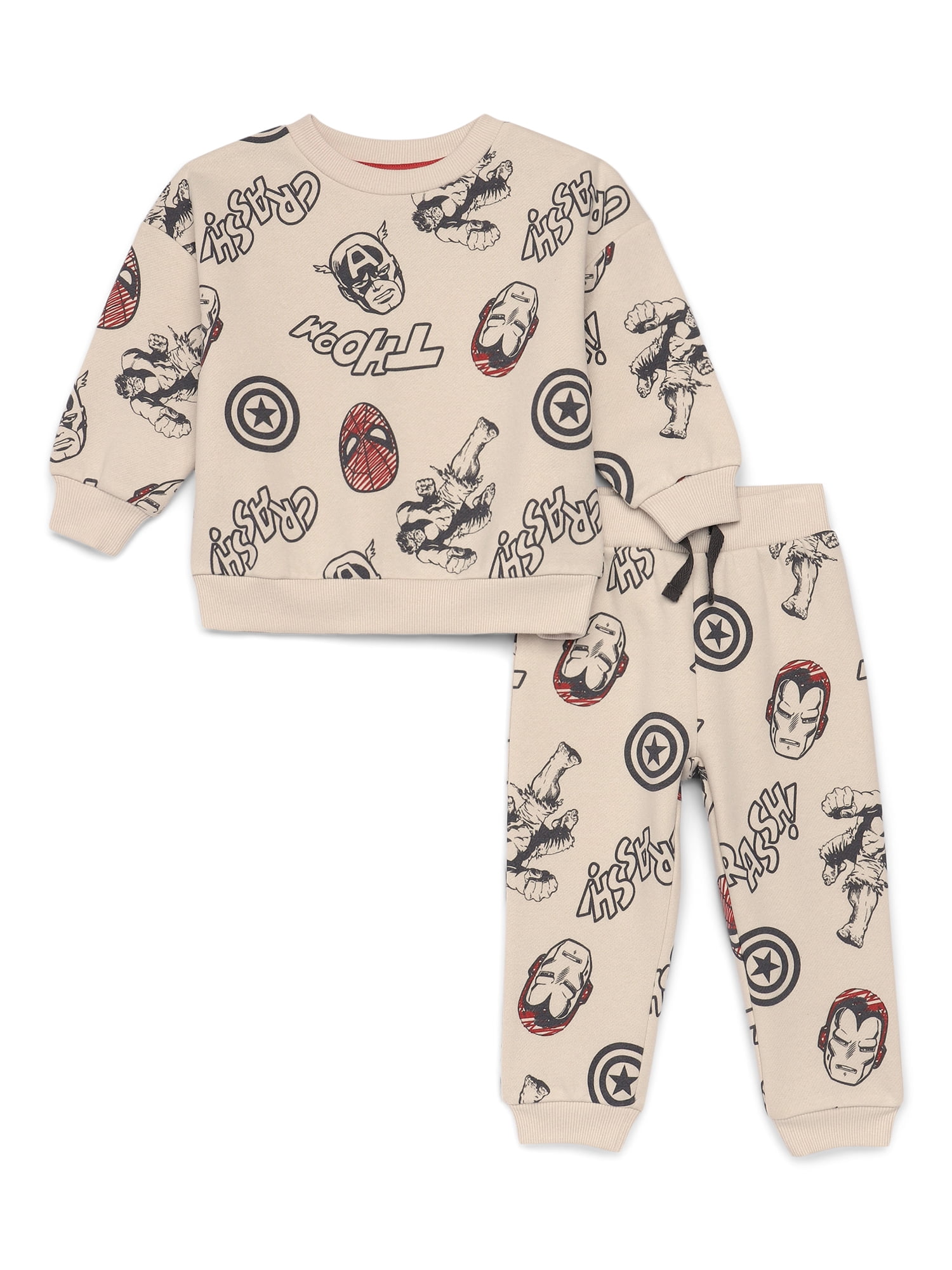 Marvel Toddlers' Print Sweatshirt and Jogger Pants Set, 2-Piece, Sizes 12M-5T