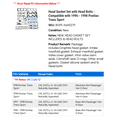 thumbnail image 2 of Head Gasket Set with Head Bolts - Compatible with 1996 - 1998 Pontiac Trans Sport 1997, 2 of 2
