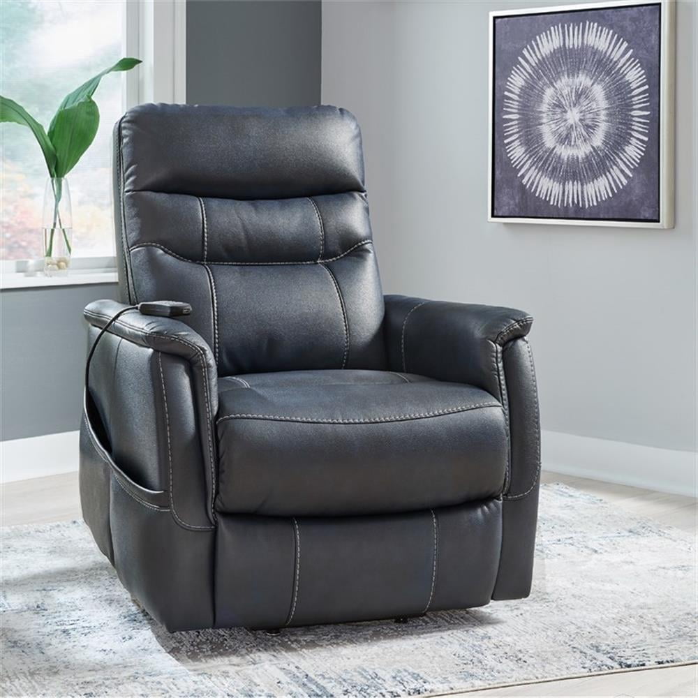 Signature Design by Ashley Strawbill Blue Power Lift Recliner