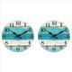 thumbnail image 1 of 2X Reloj de Pared con TemáTica de Playa Relojes de Pared Azules Funciona con Pilas Silencioso, Sin Tictac, para el Hogar, Cocina, Sala de Estar, Oficina, 10 Pulgadas, 1 of 5