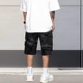 thumbnail image 5 of Dresfit Mens Camo Shorts Long Drawstring Cargo Shorts Summer 2026 Loose Work Carpenter Shorts Camouflage Knee Length Baggy Hiking Cropped Pants 2XL, 5 of 6