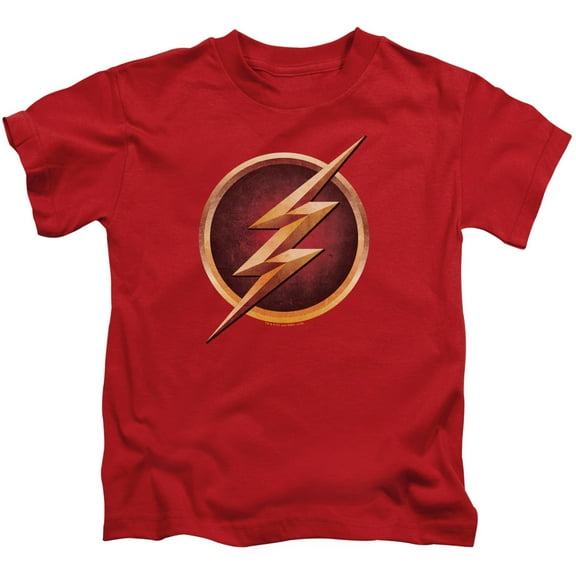 The Flash - Chest Logo - Juvenile Short Sleeve Shirt - 5/6