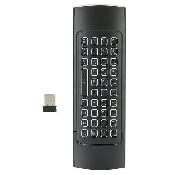 Retroiluminación de 6 ejes 2.4G Teclado inalámbrico de doble cara Sensor infrarrojo Control remoto