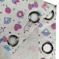thumbnail image 4 of Ambesonne Feminine Grommet Curtain, Bowtie Ladybird Cat Fun, 50" x 72", Fuchsia and Blue, 4 of 6
