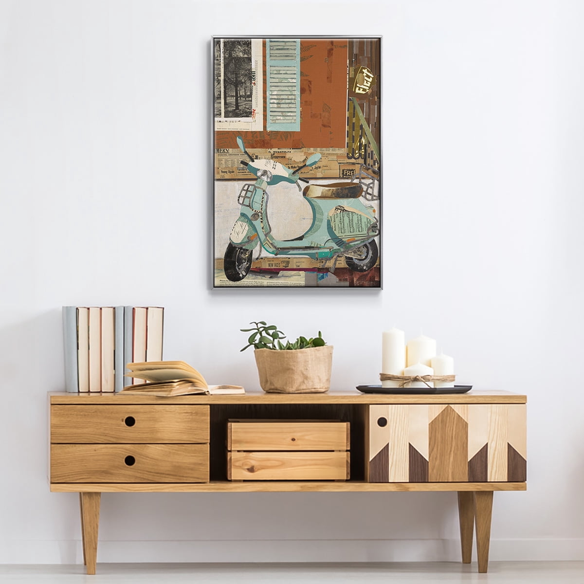 That Vespa Framed Premium Gallery Wrapped Canvas - Ready to Hang