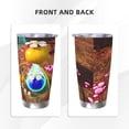 thumbnail image 3 of Lsque Pikmin Pattern 20oz Car Cup with Lid and Straw, Insulated Coffee Cup with Straw Topper, Spill Proof Travel Coffee Mug, Stainless Steel Tumble, 3 of 8