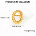 thumbnail image 6 of Hollow Oval Shaped Chunky Statement Ring for Women Stainless Steel Irregular Thick Chunky Gold Finger Band Stackable Rings Geometric Ring Minimalist Jewelry, 6 of 6