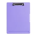 thumbnail image 4 of Portapapeles de perfil bajo con almacenamiento, herramienta de papelería creativa, portapapeles de tamaño PP A4 Violeta, 4 of 8
