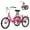 Rose Chaud, variante sur Viribus Tricycle Pliant pour Adulte 20 Pouces Tricycle Pliant à 7 Vitesses pour Adultes Rose Vif