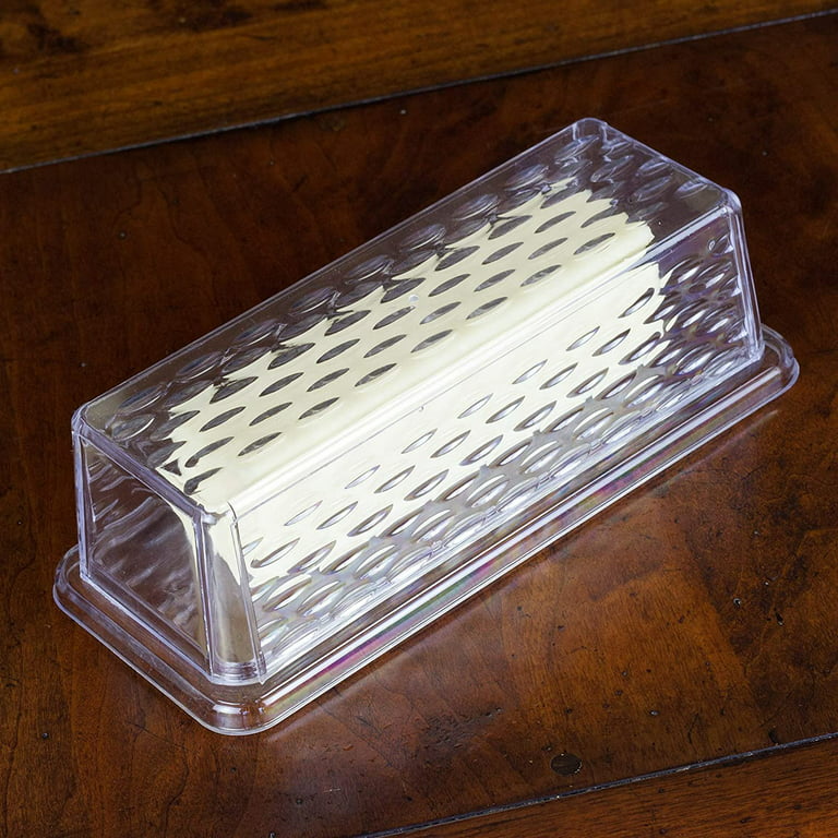 Chef Craft Select Plastic Butter Dish, 6.75 inch, Clear with Cover