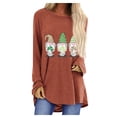 thumbnail image 1 of Pompotops T-Shirt Décontracté à Col Rond Imprimé St. Patrick pour Femmes, Manches Longues, Blouse, 1 of 5