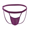 thumbnail image 1 of GDREDA Lingerie pour Hommes Mode Décontractée Aguichant Mini String Ouvert T Pants Violet, Taille Unique, 1 of 4