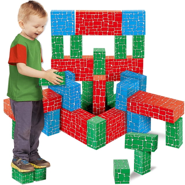 Bloque de construcción de cartón Exercise N Play Jumbo, 40 unidades, para niños