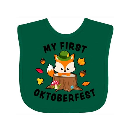 

Inktastic My First Oktoberfest with Fox Gift Baby Boy or Baby Girl Bib