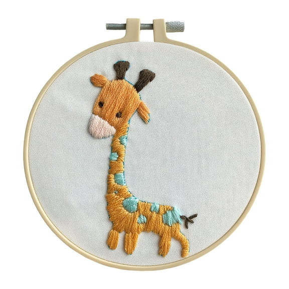 CCOCC 1Pcs Embroidery Kit,Unique Animal Designs Cross Stitch,Detailed Instructions Provided Embroidery Kit for Beginners,Lu