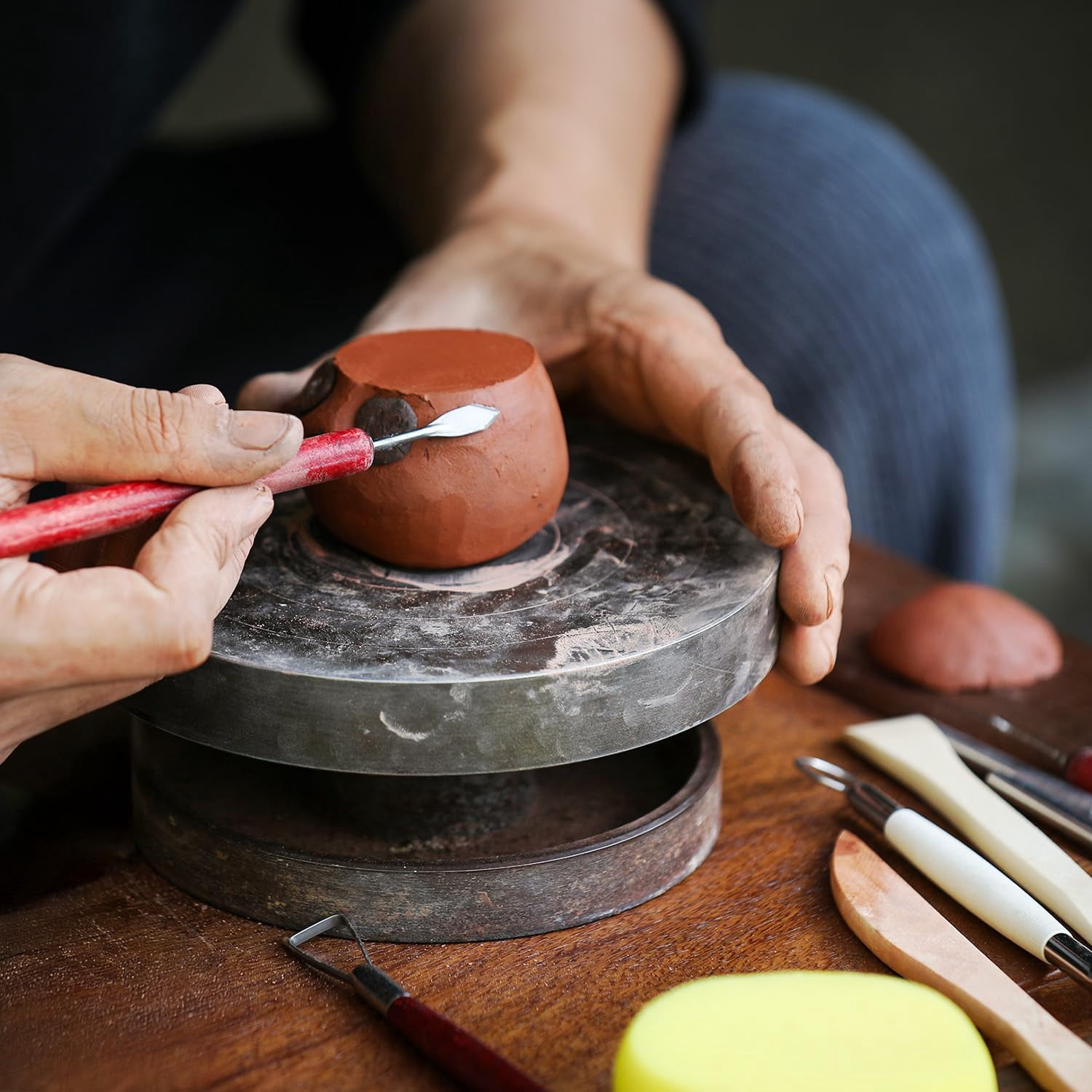 17PCS Clay Sculpting Tools with Wire Pottery Modeling Ceramics Polymer Tools Set for Air Dry Clay Carving Molding Pottery Crafting Beginners
