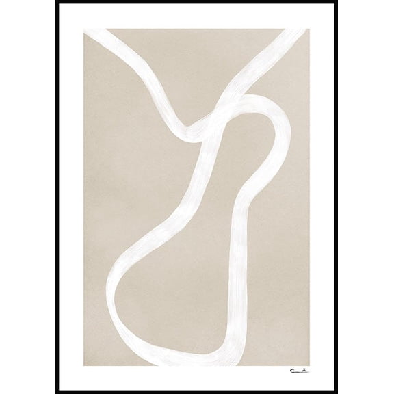 Beige Poster Wall Art, Modern Wall Decor For Living Room Bedroom, 8x12 UNFRAMED