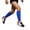 Dark Blue, variant on Soccer Socks Adults Shin Guard Sleeve Sweat Wicking No Foot Calf Socks Breathable Athletic Socks for Men Light Green XL
