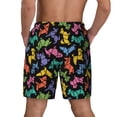 thumbnail image 2 of Lsque Mens Swim Trunks Colorful Geometric Dog Pattern - Bathing Suit Compression Liner - Beach Swim Shorts Swimwear - (S-3XL) - Stretch Quick Dry -Medium, 2 of 9