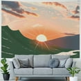 thumbnail image 4 of Nawypu Boho Mountain Sun Tapestry Boho Sunset Sunrise Abstract Nature Landscape Tapestry Moredn Mid Century Aesthetic Minimalist Tapestry Wall Hanging for Bedroom Living Room Dorm, 4 of 6